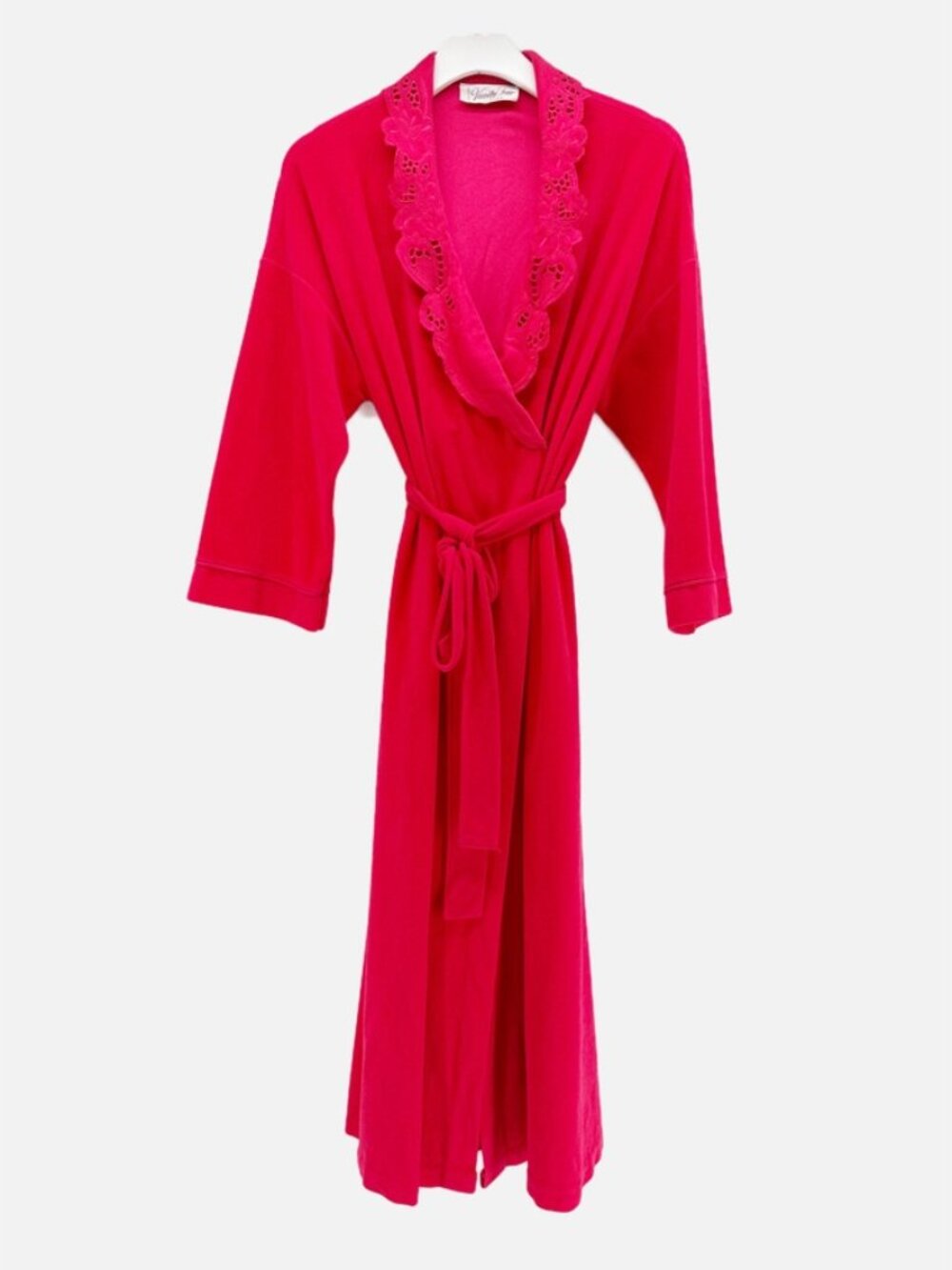 VTG Vanity Fair Petite Large Pink Velour Long Robe